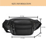 Xajzpa Fashion Men Genuine Leather Fanny Bag for Phone Pouch Male Leather Messenger Bags Brand Fanny Pack Male Travel Waist Bag Men