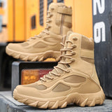 Xajzpa Men Tactical Boots Autumn Special Forces Field Man Boot Lightweight Outdoor Non-Slip Waterproof Shoes Zapatillas Hombre