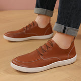 Xajzpa Men's vulcanized fashionable breathable casual sports shoes, lightweight and wide barefoot men's outdoor walking shoes