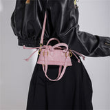 Xajzpa - Autumn Mini Shell PU Leather Shoulder Crossbody Bags for Women 2023 Fashion Design Female Short Handle Lipstick Coin Handbag New