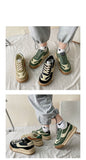 Xajzpa - Spring New Sports Dad Shoes Women's Sneakers Vulcanize Casual Canvas Tennis Flat Platform Korean Rubber Sole Running