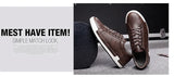 Xajzpa Men's Casual Leather Shoes for Men Fashion Four Seasons Breathable Lace-up Athletic Shoes Shallow Skate Shoes Large Sizes 38-48