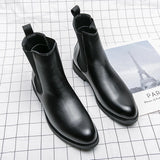 Xajzpa New Chelsea Men's Boots Publon Fashion Versatile Business Casual British Style Street Party Wear Classic Ankle Boots