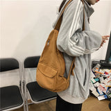 Xajzpa - Canvas Chest Bag Women Women Shoulder Messenger Bag Unisex Canvas Crossbody Bag Muliti Pocket Casual Women Bag