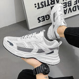 Mesh Chunky Mens Sneakers White Breathable Fashion Outdoor Sports Shoes Vulcanized Casual Male Designer Running Athletic Shoes