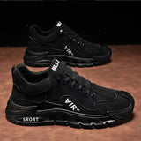 Xajzpa Men's Work Shoes 2025 New Sle Breathable Slip-On Anti-Slip Wear-Resistant Casual Sports Shoes Thick Bottom Labor Protection