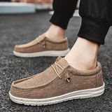 Xajzpa Men Canvas Shoes New Arrival Summer Autumn Comfortable Lightweight Casual Shoes Brand Fashion Flat Loafers Shoes for Men