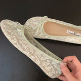 Xajzpa Summer Fashion Concise Round Head  Women Ballet Flats Low Heels Bow Mesh Party Slide Mules Casual Shoes Zapatos De Mujer
