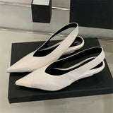 Xajzpa Street Style Pumps Women Pointed Toe Wedges Heels Elegant Slingbacks Party Slingback Mules Shoes Zapatos De Mujer