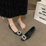 Xajzpa Crystal Shoes Square Toe Sandals Ladies Beige High Heels 2025 Sexy Pump Ornaments African 12cm Retro Latest Crossdressers Dress