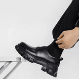 Xajzpa Men's Low-top Casual Leather Shoes Thick-soled Heightened Formal Leather Shoes Men's New Heightened All-match Men's Shoes