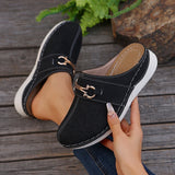 Xajzpa Design Chic Women’s Wedge Sandals Effortless Slip-On Platform Shoes with Comfort Cushioning for Casual Style Mules Slipper