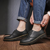 Xajzpa Leisure lace up genuine leather top quality outdoor shoes, fashionable, elegant, luxurious, classic natural leather men's shoes