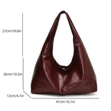 Xajzpa Large PU Leather Hobo Underarm Bags Lady Fashion Shoulder Party Bag for Women New Trend Y2K Casual Handbags and Purses