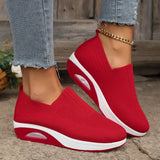 Xajzpa New Women Tennis Walking Shoes Air Cushion Non Slip Orthopedic Shoes Ladies Platform Mules Breathable Wedge Female Sneakers