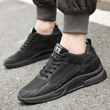 Xajzpa - Men Sneakers Elevator Shoes Hidden Heels Breathable Heightening Shoes For Men Increase Insole 6CM Sports Casual Height Shoes 48