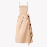 Xajzpa Fashion Solid Color Folds Dress Women's Irregular Suspender Waist Cinching Dresses 2025 Summer New Tide