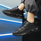 Xajzpa Black Fashion Leisure Sneakers for Men in Spring and AutumnTeenagers Mesh Breathable Anti-skid Climax Enhancing Daddy Shoes
