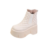 Xajzpa - Fashion Shoes Women's Winter Thick Soled Snow Boots Plush Women's Casual Sports Shoes Warm and Cold Proof High Top Women's Boots