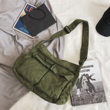 Xajzpa - 2023 Girl Handbag Canvas Teenager Shoulder Bags Teenage Women's Messenger Bags Ladies Casual Bag Teen Handbag Crossbody Purse