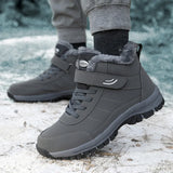 Xajzpa New men's autumn winter thick cotton shoes sporty anti slip wear-resistant simple comfortable multifunctional warm snow boots