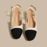 Xajzpa New 2025 Summer Women's Sandals Elegant Medium Heel Toe Mules Comfortable Office Women's Shoes Buckle Heels Dress Shoes