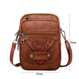 Xajzpa Men'S Shoulder Bag Multi-Function Leather Messenger Bag Casual Crossbody Bags High Quality Male Purse Phone Men'S Chest Pack