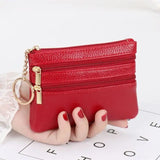 Xajzpa  Fashion Women Wallet Clutch Three Zip Female Short Small Coin Purse New Brand Design Soft Mini Card Holder Wallet Money Bag