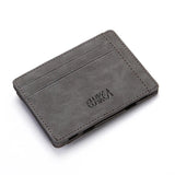 Xajzpa New Mini Men Wallets Name Engraved Card Holder Male Wallet High Quality PU Leather Zipper Coin Pocket Small Magic Man Purses