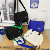 Xajzpa - Japanese Simple Messenger Bags Korean Men Bag Younth Student Nylon Waterproof Canvas Bag Light Crossbody Bags for Women Satchels