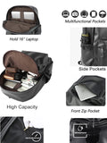 Xajzpa Men Leather Laptop Backpack Large Antitheft Travel Backpack High Quality Fashion Knapsack Bags for Male