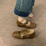 Xajzpa Square Toe Shallow Mouth Grandma Shoes Clogs Platform Increas Height Women's Moccasins Female Footwear Summer Creepers Retro New