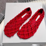 Xajzpa Luxury Brand Designer Flat Sandals for Women Fashion Woven Hollow Loafers Summer 2026 Comfort Beach Casual Shoe Zapatos De Mujer