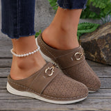 Xajzpa Design Chic Women’s Wedge Sandals Effortless Slip-On Platform Shoes with Comfort Cushioning for Casual Style Mules Slipper