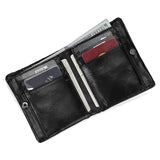 Xajzpa Leather Men‘s Short Wallet Hasp Genuine Leather Unisex Zipper Coin Clutch Purse Cowhide Card Holder Trifold Man wallets