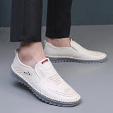 Classic Men Casual Shoes Spring Breathable Solid Colors Soft Flats Moccasins Pu Leather Loafers Sewing Men Driving Loafers Shoes