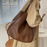 Xajzpa - Luxury Tote Bag Woman Large Capacity Female Shoulder Bag High Quality Leather Simple Designer Woman Handbag