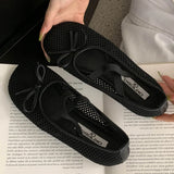 Xajzpa Spring Autumn Fashion Elastic Band Mesh Buckle Women Ballet Flats Round Toe  Casual Mules Shoes Zapatos De Mujer