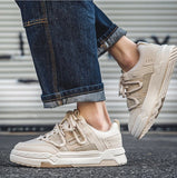 Xajzpa 2025 Men's Sneakers Casual Shoes Fashion Leather Men Non-slip Wear-resistant Comfortable  Couple Shoes Tenis Masculino