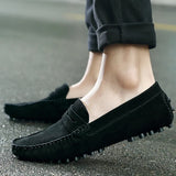 Xajzpa Men Casual Shoes Fashion Men Shoes Handmade Suede Genuine Leather Mens Loafers Moccasins Slip On Men's Flats Male Driving Shoes