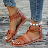 Xajzpa New Women Summer Shoes Gladiator Gothic Flip Flops Woman Slippers Flats Low Heel Buckle Trending Sports Beach Casual Sandalias
