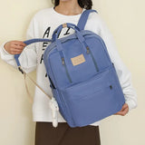 Solid Color Women Backpack High Quality Youth Waterproof Backpacks for Teenage Girls Female School Shoulder Bag Bagpack