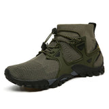 Xajzpa Men Denim Boots New Mesh Breathable Hiking Outdoor Comfortable Leisure Travel Sports Shoes High-quality Shoes Hiking Boots