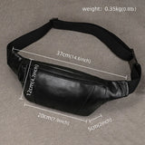 Xajzpa Retro Crazy Horse Leather Waist Belt Pouch Men Male Small Sling Bags New Fashion Waist Bags Fanny Pack Outdoor Sport Bags Man