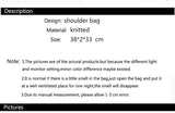 Xajzpa Fashion Sweet Flower Knitted Hollow Tote Bag Large Capacity Shopping Bag Ladies Simple Retro Shoulder Bag Handbag for Women