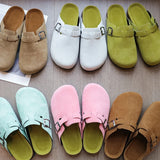 Xajzpa Fashion Classic Cork Clogs Slippers Women Soft Footbed Suede Sandals with Arch Support Trendy Beach Slides Home ladies Mules