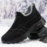 Xajzpa Winter men's shoes men's cold resistant thick warm shoes simple comfortable wear-resistant anti slip daily casual men's shoes
