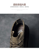 Xajzpa Men's Chelsea Cotton Boots Winter Men's Genuine Leather Shoes High Top Men Plush Sapato Social Masculino Zapatos Para Hombres