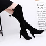 Xajzpa Autumn ladies Over the Knee Boots Outdoor thick heeled non slip shoe Fashion comfortable long boot New casual women's shoes