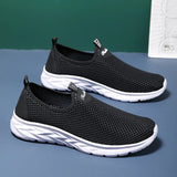 Xajzpa Men's Summer New Anti Slip and Wear-resistant Sports Shoes Breathable Mesh Shoes Fitness Running Anti Slip Thick Soled Shoes